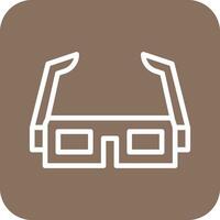 icono de vector de gafas 3d