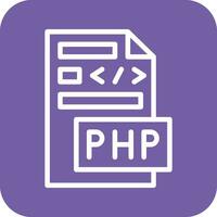 icono de vector de archivo php