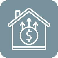 House Price Increase Vector Icon