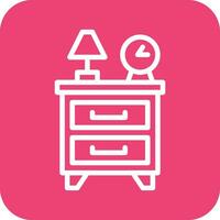 Bedside Table Vector Icon