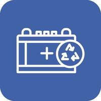 Battery Recycling Vector Icon