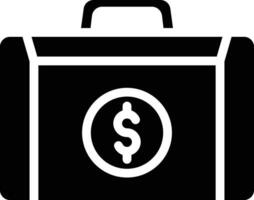 Cash Suitcase Vector Icon