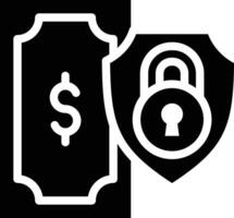 dinero seguridad vector icono