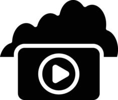 nube videos vector icono vector icono