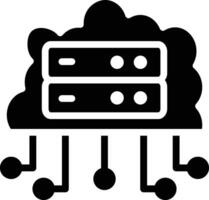 nube hospedaje vector icono