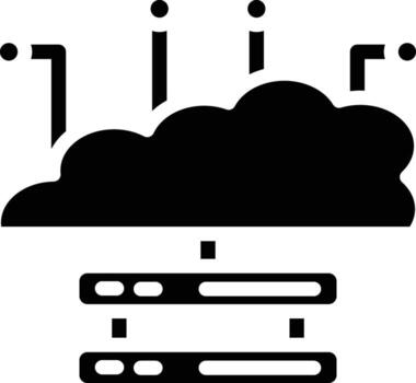 icono de vector de red de nube