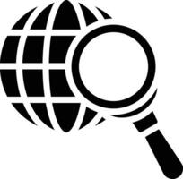 icono de vector de búsqueda global
