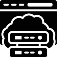 icono de vector de almacenamiento en la nube