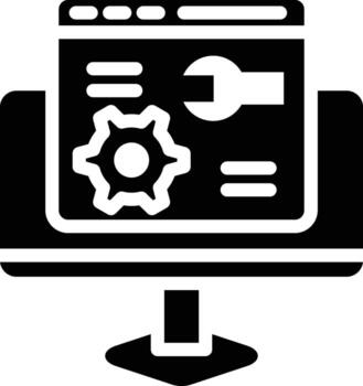 web configuración vector icono