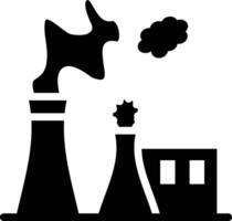 icono de vector de contaminación de chimenea