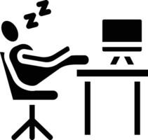 Lazy Work Vector Icon