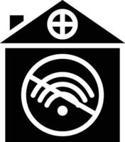 sin icono de vector de casa wifi