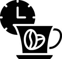 icono de vector de tiempo de café