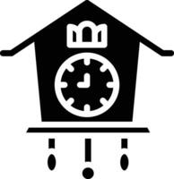 icono de vector de reloj de cuco