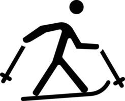 Skiing Vector Icon