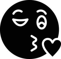 Kissing Face with Smiling Eyes Vector Icon