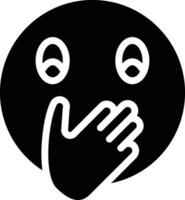 Face with Hand Over Mouth Vector Icon