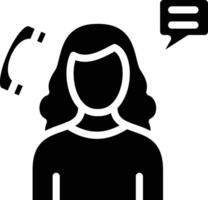 Woman Talking on Call Vector Icon