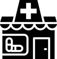 icono de vector de tienda médica