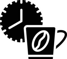 icono de vector de tiempo de café