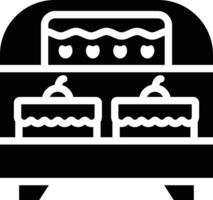 pasteles escaparate vector icono