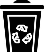 Eco Trash Bin Vector Icon