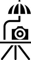 Umbrella Camera Vector Icon