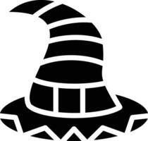 icono de vector de sombrero de bruja