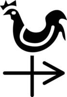 Wind Vane Vector Icon