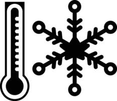 frío temperatura vector icono