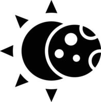 solar eclipse vector icono