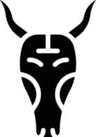 toro cráneo vector icono