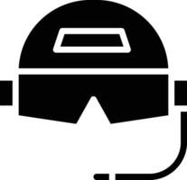 Pilot Helmet Vector Icon