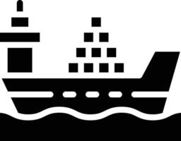 icono de vector de barco