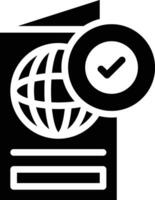 pasaporte aprobado vector icono