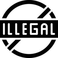 icono de vector ilegal