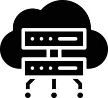 icono de vector de computación en la nube