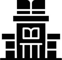 icono de vector de edificio de biblioteca