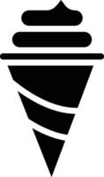 icono de vector de cono de helado