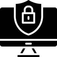 computadora seguridad vector icono