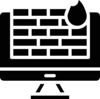 Computer Firewall Vector Icon