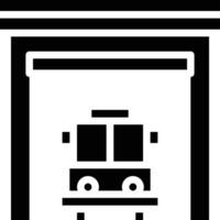 Firefighter Garage Vector Icon