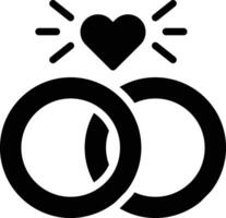 Wedding Rings Vector Icon