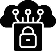 Cloud security Vector Icon