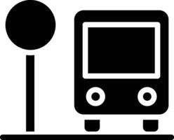 icono de vector de parada de autobús