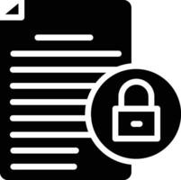 icono de vector de seguridad de documento