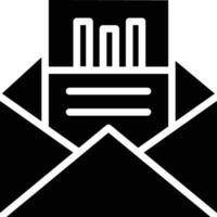 icono de vector de estadísticas de correo electrónico