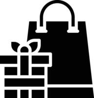 icono de vector de bolsa de regalo