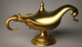 AI generated 3d model of genie lamp photo