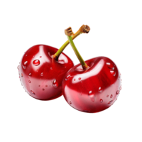 AI generated Cherry on transparent background. Healthy food concept png